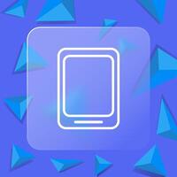 Electronic tablet line icon. Technique, gadget, games, phone, screen, internet, electronics, app, device. Gadget concept. Glassmorphism style. line icon for business vector