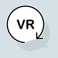 VR system line icon. New generation technologies, glasses, headset, virtual game, virtual reality helmet, gadgets. Technologies concept. sticker line icon on white background vector