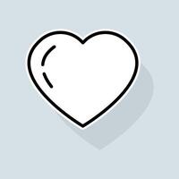 Heart line icon. Like, dislike, feedback, favorites, rating, popularity, social networks, photos. Feedback concept. sticker line icon on white background vector