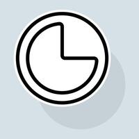 Diagram line icon. Graph, diagram, statistics, function, table, pie chart, infographic. Finance concept. sticker line icon on white background vector