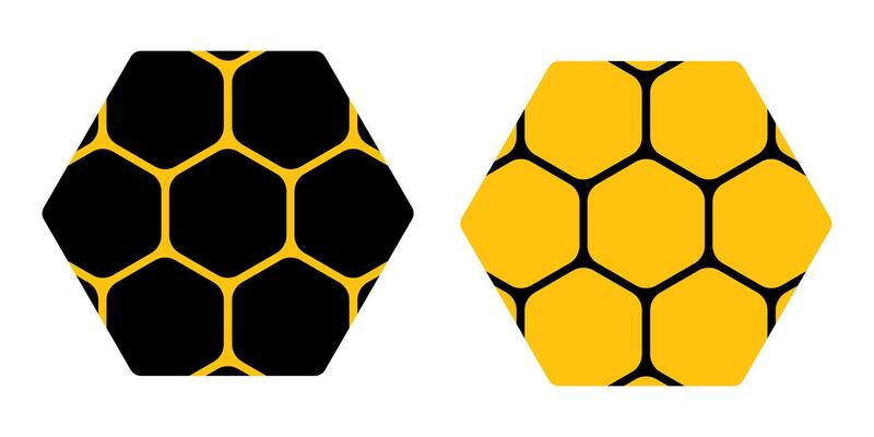 Set of multicolored honeycomb line icon. Wax, beehive, apiary, wasps, honey, drone, sting, beekeeper, hexagon, pollen, flowers, cell. icon for business and advertising