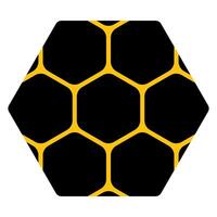 Two color honeycomb line icon. Wax, beehive, apiary, wasps, honey, drone, sting, beekeeper, hexagon, pollen, flowers, cell. icon for business and advertising vector