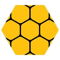 Multicolored honeycomb line icon. Wax, beehive, apiary, wasps, honey, drone, sting, beekeeper, hexagon, pollen, flowers, cell. icon for business and advertising vector