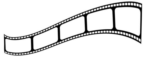 Warped film frames line icon. Camera, cassette, camera, negative, developing, diaper, snapshot, reel. icon for business and advertising vector
