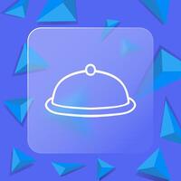Fast Food Delivery Icon. Quick service, convenience, indulgence, on-the-go dining, popular chains. Glassmorphism style. line icon vector