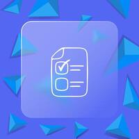 Numbered List Icon. Organization, structure, clarity, sequence, prioritization, step-by-step instructions. Glassmorphism style. line icon vector