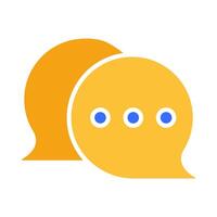 Dialog boxes line icon. Chatting, Comics, ellipsis, online, internet, communication, email. colored icon on a white background for business vector