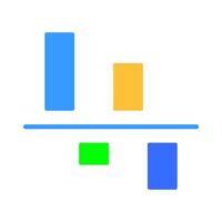 Company profit charts line icon. Management, schedule, moving money arrays. colored icon on a white background for business vector