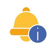 Bell notification line icon. Important date, organization of the day, alarm clock, reminder, sound, ringing. colored icon on a white background for business vector