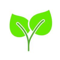Leaves line icon. Nature, greenpeace, save the planet, plants, trees, greenery. colored icon on a white background for business vector