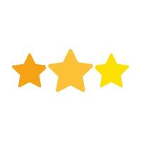 Rating with stars line icon. Favorites, quality, dignity, likes, score,. colored icon on a white background for business vector