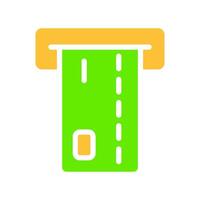 ATM line icon. Currency, bill, credit card, cash out money, check, pin code, bank, payment. colored icon on a white background for business vector