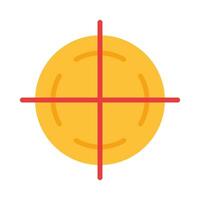 Sight line icon. Target advertising, target, front sight, sniper, target, optics, weapons. colored icon on a white background for business vector