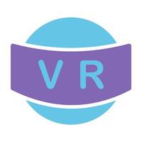 Virtual reality. VR, AR, augmented, helmet, glasses, globe, gaming, cyberspace, metaverse, game, entertainment, spectacles, modern technology. Colorful icon on white background vector