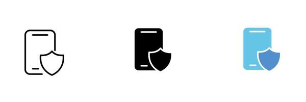 Lock and router. Secure internet network, wifi, lan, privacy, data security, communication, signal, antennas. set icon in line, black and colorful styles isolated on white background vector