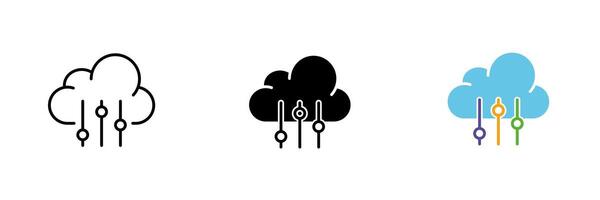 Lock and router. Secure internet network, wifi, lan, privacy, data security, communication, signal, antennas. set icon in line, black and colorful styles isolated on white background vector