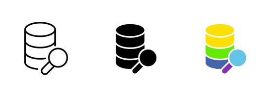 A pile of assorted coins with a magnifying glass icon on top, indicating the importance of examining the intricate details of each coin. set of icons in line, black and colorful styles isolated vector