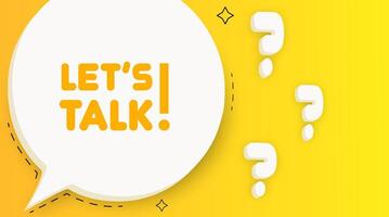 Lets talk banner. Speech bubble with Lets talk text. Business concept. 2d illustration. Spiral background. line icon for business and advertising vector