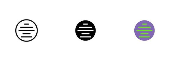 Spotify icon, a stylized sound wave in shades of green and black, symbolizing the power and impact of music. set of icons in line, black and colorful styles isolated. vector