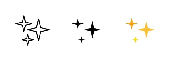 Rating of three stars, which may represent an average or moderate level of satisfaction or approval. set of icons in line, black and colorful styles isolated. vector