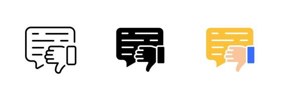 A hand pointing downward, with the index finger extended and the other fingers curled in. set of icons in line, black and colorful styles isolated. vector