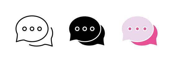 An icon of a dialog cloud, representing the idea of communication or conversation. set of icons in line, black and colorful styles isolated. vector