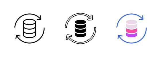 A stack of coins with a plus sign icon, representing an increase in value or addition of funds. set of icons in line, black and colorful styles isolated. vector