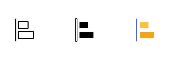 A line graph is a visual representation of data that shows how values change over time or another variable. set of icons in line, black and colorful styles isolated. vector