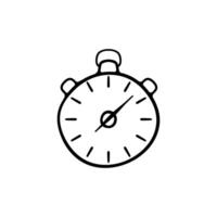 Stopwatch line icon. Time, sports, running, clock, start, timer, minute, record. black line icon vector