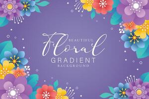 Beautiful Template Colorful floral gradient background vector