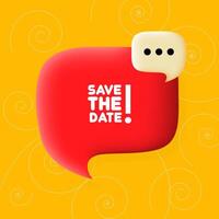 Save the data banner. Speech bubble with Save the data text. Business concept. 3d illustration. Spiral background. line icon for business and advertising vector