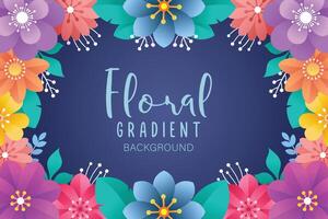 Beautiful Template Colorful floral gradient background vector