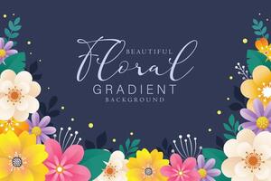 Beautiful Template Colorful floral gradient background vector