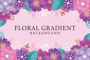 Beautiful Template Colorful floral gradient background vector