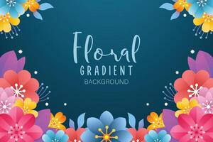 Beautiful Template Colorful floral gradient background vector