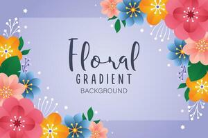Beautiful Template Colorful floral gradient background vector