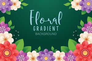 Beautiful Template Colorful floral gradient background vector