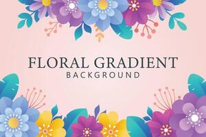 Beautiful Template Colorful floral gradient background vector