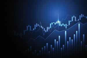 Business candle stick graph chart of stock market investment trading on white background design. Bullish point, Trend of graph vector