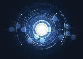 Abstract technology innovation communication concept digital blue design background vector