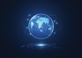 Global network connection. World map point and line composition concept of global business vector