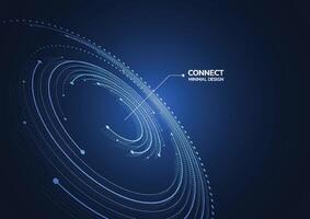 Abstract technology background with Big data. Internet connection, abstract sense of science and technology analytics concept graphic design vector