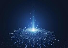 Big data visualization. Abstract technology innovation communication concept digital blue design background vector
