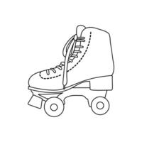 Roller skate icon line symbol. vector