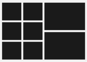 Blank Photo Collage Layout Template vector