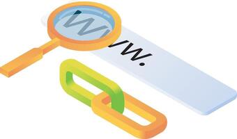 Searching web page SEO Hyperlink vector