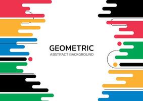 Abstract Background colorful geometric rounded rectangle vertical and horizontal line design vector