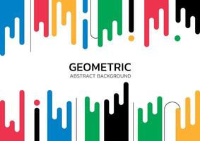 Abstract Background colorful geometric rounded rectangle vertical design vector