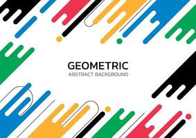 Abstract Background colorful geometric rounded rectangle design vector