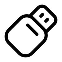 Simple Flash Drive icon. The icon can be used for websites, print templates, presentation templates, illustrations, etc vector
